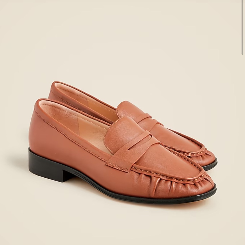 JCREW Maison ruched loafers in leather